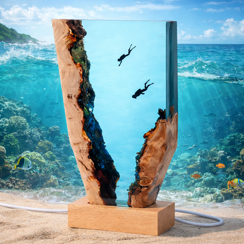Divers Resin Lamp