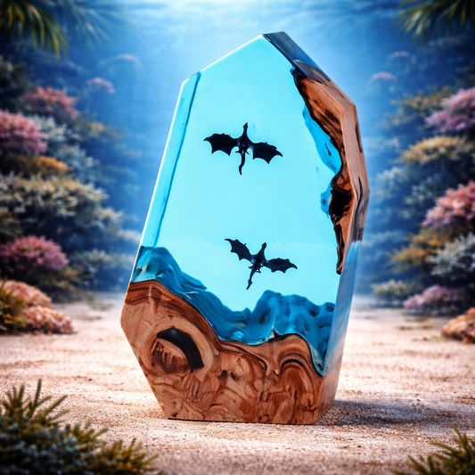 Ocean Dragon Resin Lamp