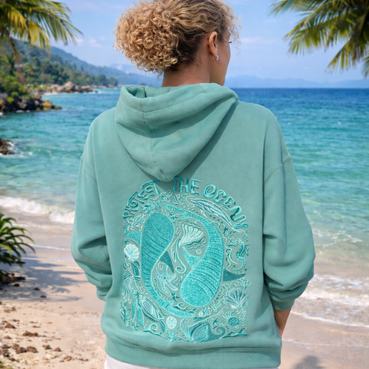 Special Whale Hoodie Blue