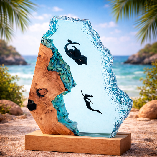 Mermaid Resin Lamp